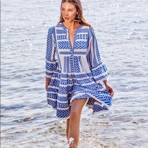 Devotion blue and white dress